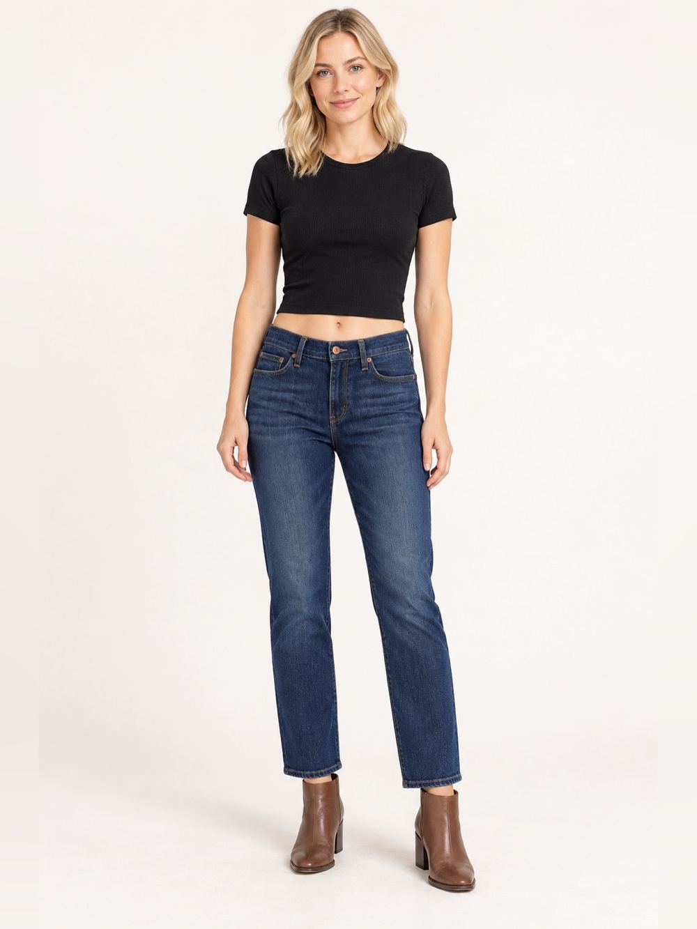 Lucky Brand Sweet Mid Rise Straight Ankle Jeans Lucky Blue Size 8/29